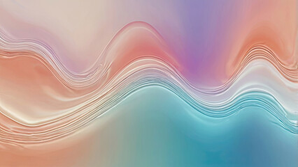 Dibujo de líneas blancas finas que imitan el patrón de ondas sobre un fondo degradado en colores pastel