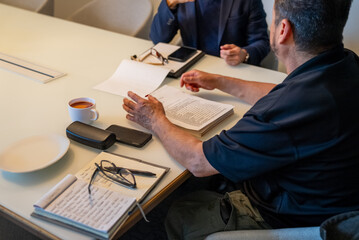 man working on a project