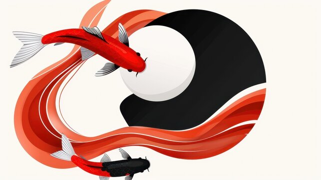 Naklejki Celebrate Showa Day with vibrant carp streamers dancing in the breeze, framed by the majestic backdrop of a snowcapped peak.