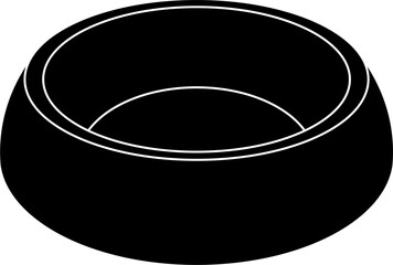 Pet bowl glyph vector