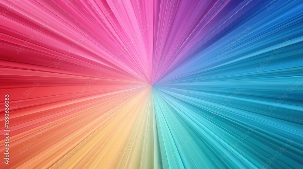 Poster experience vibrant energy with dynamic light rays bursting from a center, creating a mesmerizing vid