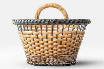 Obraz premium Supermarket shopping basket on transparent background