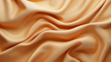 Obraz premium Draped Peach Colored Fabric Soft Texture Background
