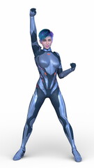 サイバーウーマン　3DCGレンダリング