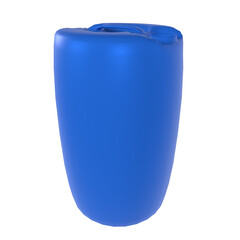 Blue storage container with lid isolated on transparent