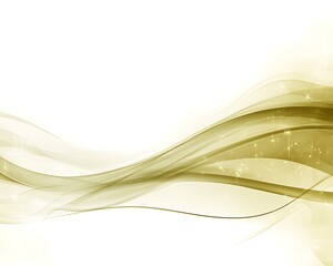 Abstract golden wavy lines with sparkling star like highlights