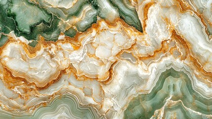 Obraz premium Beautiful green and orange agate stone texture background
