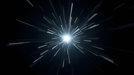 Naklejka premium Hyper Speed Light Trails Dark Cosmic Space