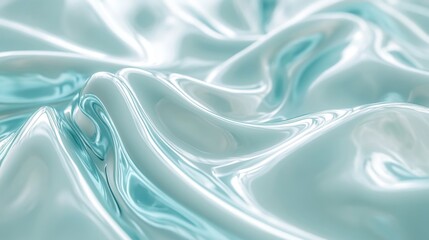 Obraz premium Abstract Teal Liquid Silk Draped Swirls