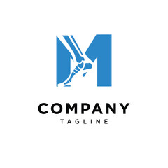 Letter M Podiatry Logo Icon Vector
