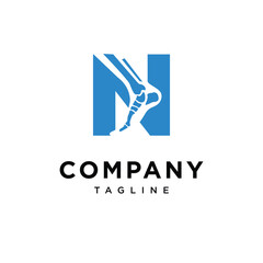 Letter N Podiatry Logo Icon Vector