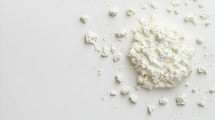 Cottage cheese isolated on white background