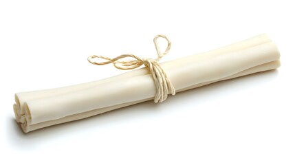 String Cheese Isolated on White Background