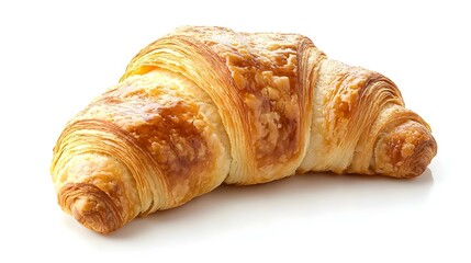 Delicious croissant isolated on white background