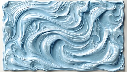 Obraz premium Creamy Blue Swirls Texture, Abstract Relief