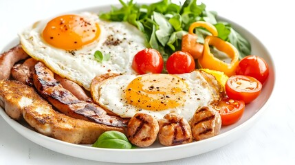 Sausages Isolated on White