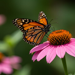 Fototapeta premium Butterfly on flower 