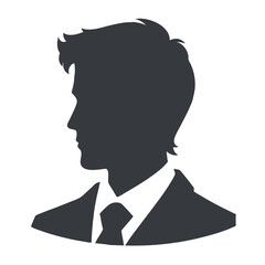Business executive silhouette vector, perfect for corporate logos, branding, and finance-related industries