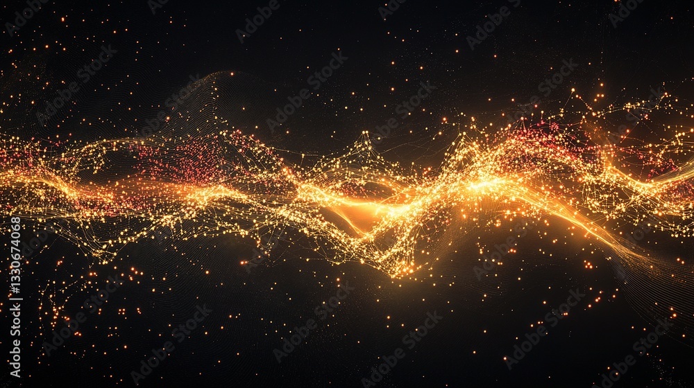 Poster global trade routes visualization with interactive data elements