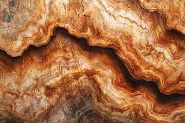 Natural patterns of orange and brown tones in stone create a stunning abstract design in earthy layers