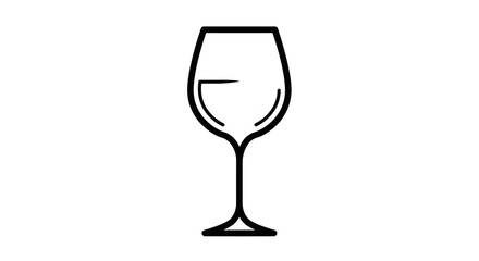 Wine glass symbol vector icon