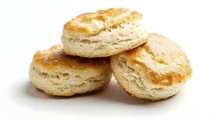 more than one biscuit in white background
