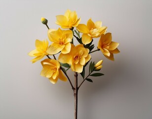 yellow flowers on a black background