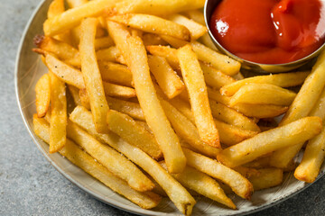 Fast Food French Fries and Ketchup