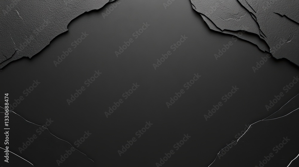 Poster dark textured grainy surface with abstract ripples and crevices for creative concepts