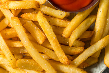 Fast Food French Fries and Ketchup