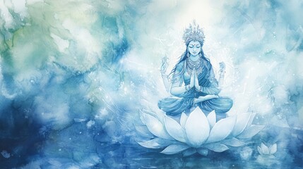 Generic Tranquil Watercolor Moment Soft Divine Whites