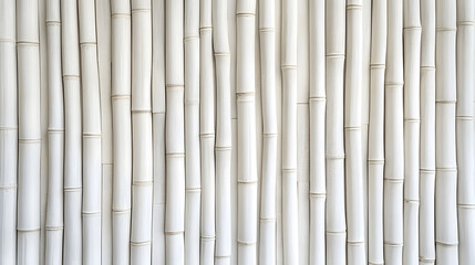 Fototapeta premium Seamless White Bamboo Wall Texture Background