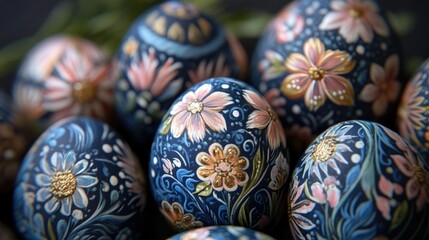 Fototapeta premium An Easter decoration with cool chicken and egg. Easter holiday concept.