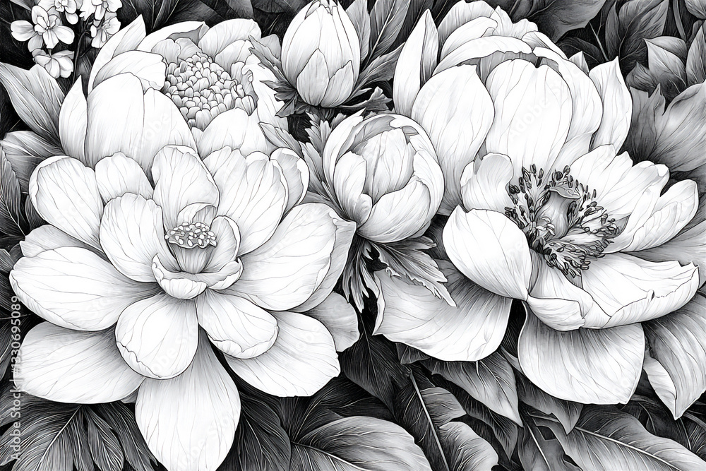 Poster nature's geometry: drawing the patterns of leaves and flowers learn how t