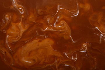Texture of coffee with milk, closeup