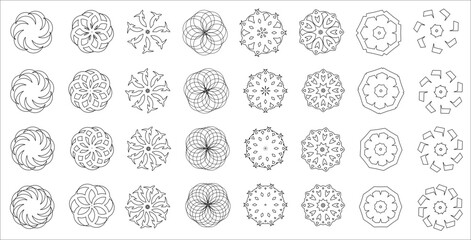 Elegant Geometric Symmetrical Ornament Collection

