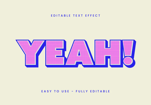 Blue Pink Pop Art Grid Vibrant Text Effect