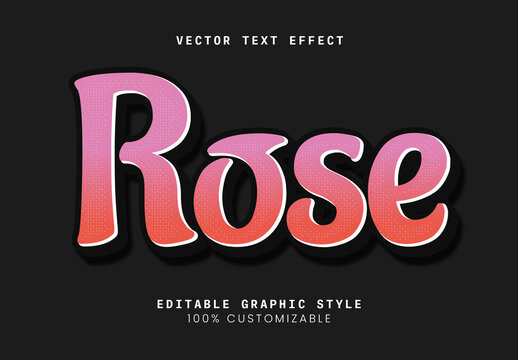 Pink Soft Script Gradient Font Text Effect