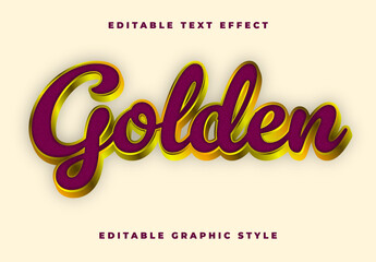 Purple and Gold Luxury Elegant 3D Text Effect