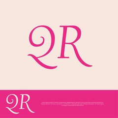 QR Logo Images , QR Logo Vector Images ,  QR creative initial logo design  , Letter QR .