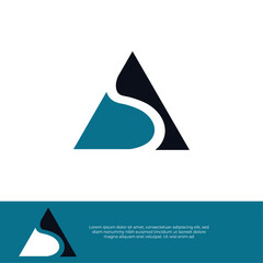 Fototapeta premium As Letter , AS Logo , AS Logo Design Vector , AS logo design , AS Vector Logo