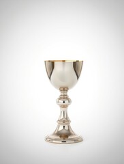 Fototapeta premium A holy chalice gleams, filled with rich red wine, embodying the essence of the Eucharist and the profound spirituality of Christian faith during sacred rituals