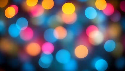 Fototapeta premium The image depicts a blurry background of colorful bokeh lights