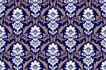 Damask seamless pattern. damask floral seamless pattern vector illustration, Aztec style,baroque pattern.design for texture,fabric,clothing,wrapping, wallpaper, carpet.