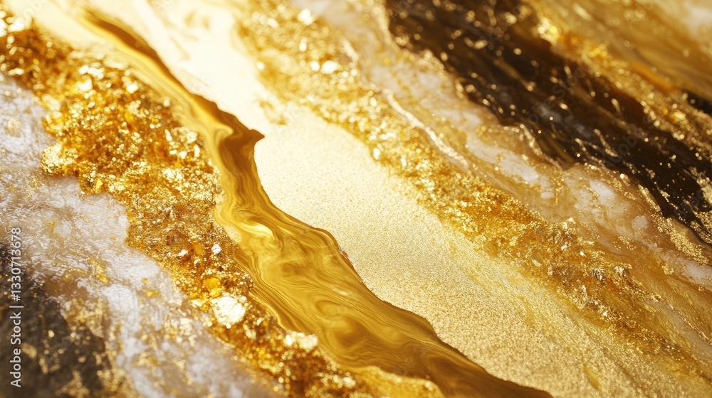 Poster abstract texture of glimmering gold and white with shimmering effects on smooth surface