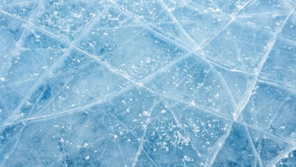 a close-up shot of a beautiful, textured ice surface, with various cracks and patterns