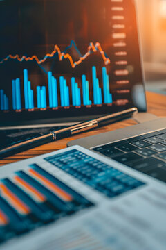 Business finance, investing in growth, accounting and audit concept. High quality photo