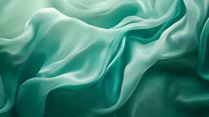 Obraz premium Abstract Draped Teal Silk Fabric Texture Background