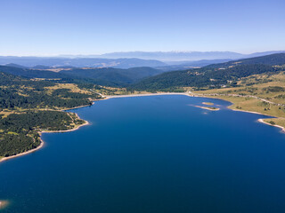 Summer view of Belmeken Dam, Rila mountain, Bulgaria