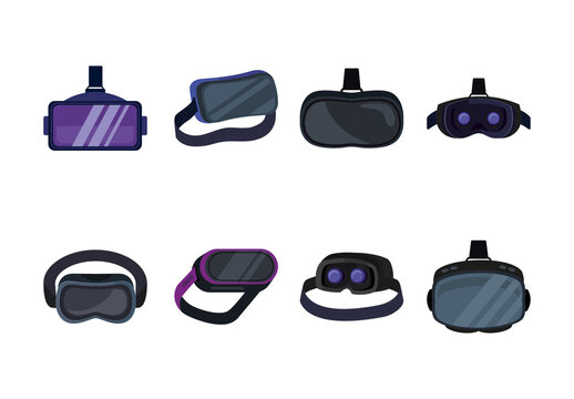 Purple and Black VR Augmented Reality Technology Set